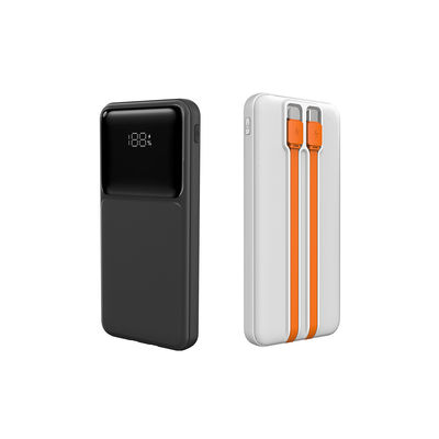 10000mAh 전력 뱅크 내장 케이블 전력 뱅크 내장 USB C 케이블