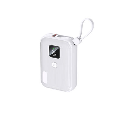 휴대용 10000mAh ABS 미니 파워 뱅크 PD22.5W 21700 배터리 타입