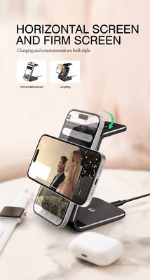 OEM ODM 3인1 무선 충전기 C형 10W 전력 5W 시계 출력