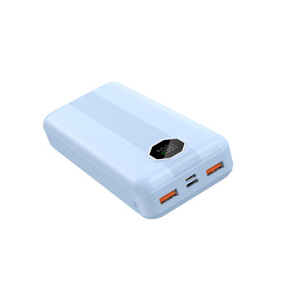 블루 화이트 10000mAh PD 파워뱅크 마이크로 호환 충전기 20W 22.5W 등급 전력