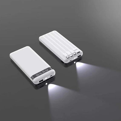 유니버설 호환성 야외 전원 은행 10000mAh 내장 케이블 및 번개 출력