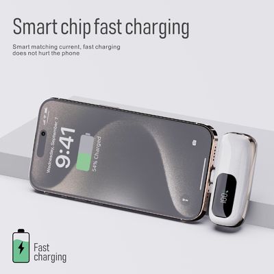 이동 중 매일 휴대용 충전을 위해 5000mAh 캡슐 초 컴팩트 크기의 배터리